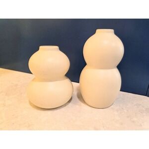 Set Of 2 Bud Vases by Home Essentials Cream/Off White‎ 5" And 6"